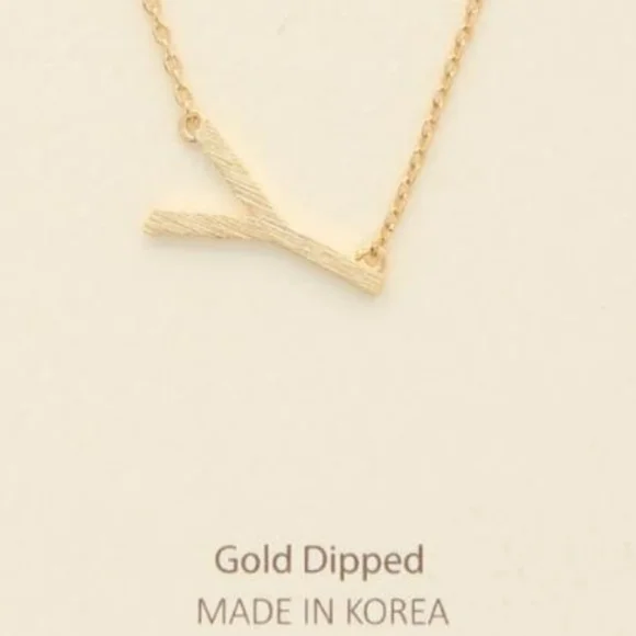 K23 INITIAL NECKLACES Gold Dipped, Brass 17" + 2" extension - Picture 10 of 11